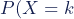 P(X = k